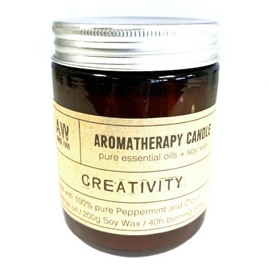 Aromatherapie-Sojakerze Pfefferminz – Aromatherapie-Sojakerze 200g – Kreativität, Pfefferminz und Nelke | Mona und Meer
