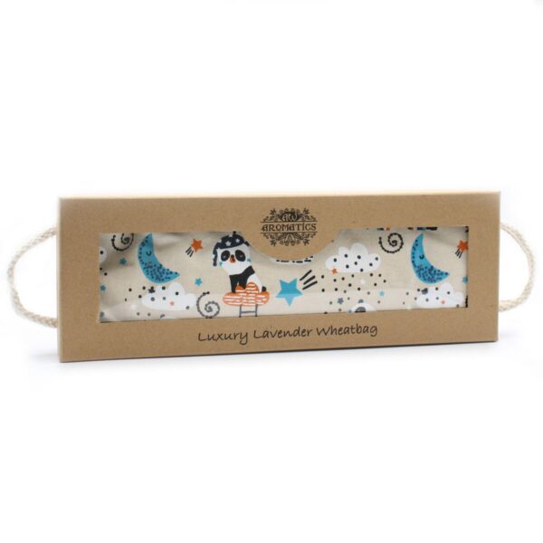 Lavendel-Wärmekissen im Geschenkkarton – Schlafender Panda – Wellness-Accessoires | Mona und Meer