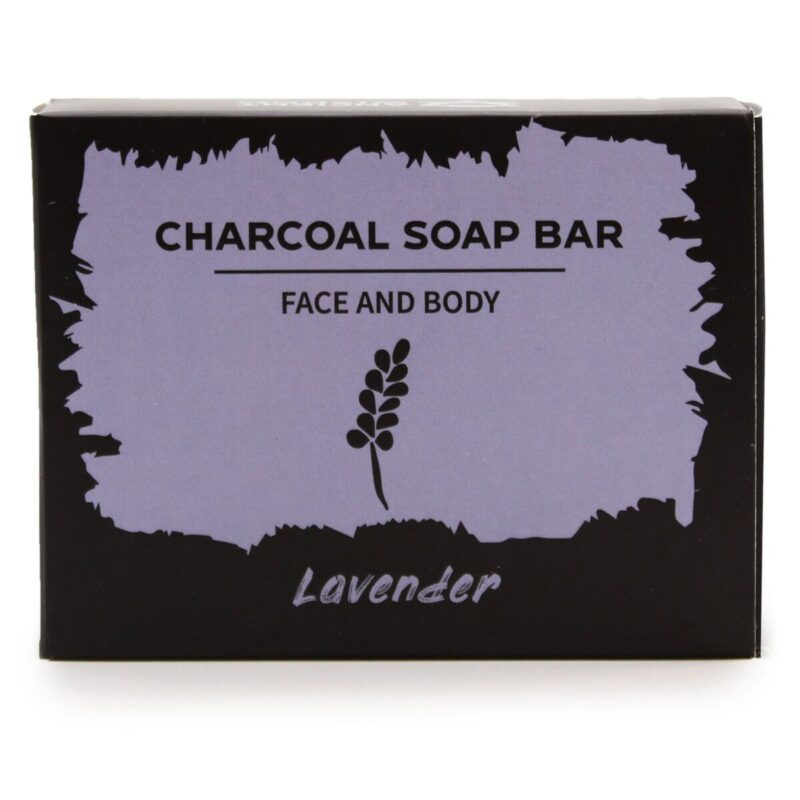 CHSB-03 Aktivkohle-Seife Lavendel – Aktivkohle-Seife 85g – Lavendel | Mona und Meer