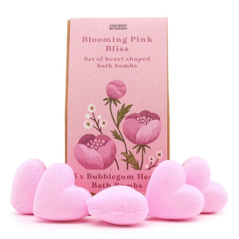 HBBS-02 Bad-Geschenkset im Herz-Karton – Blühendes Rosa Glück – Geschenksets | Mona und Meer