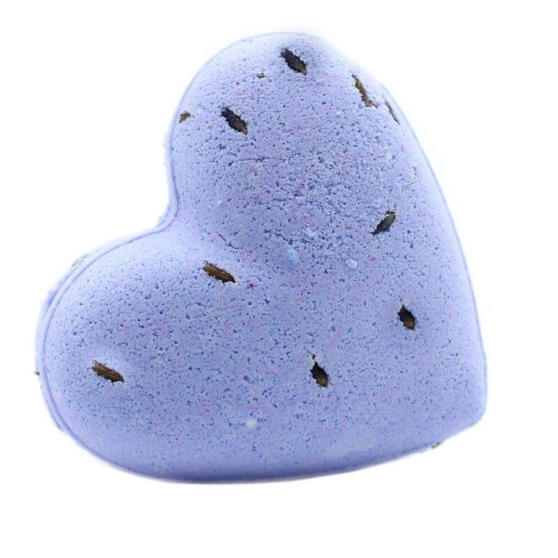 HEARTB-04A Herz-Badebombe Französischer Lavendel – Herz-Badebombe – Französischer Lavendel, ca. 70g | Mona und Meer