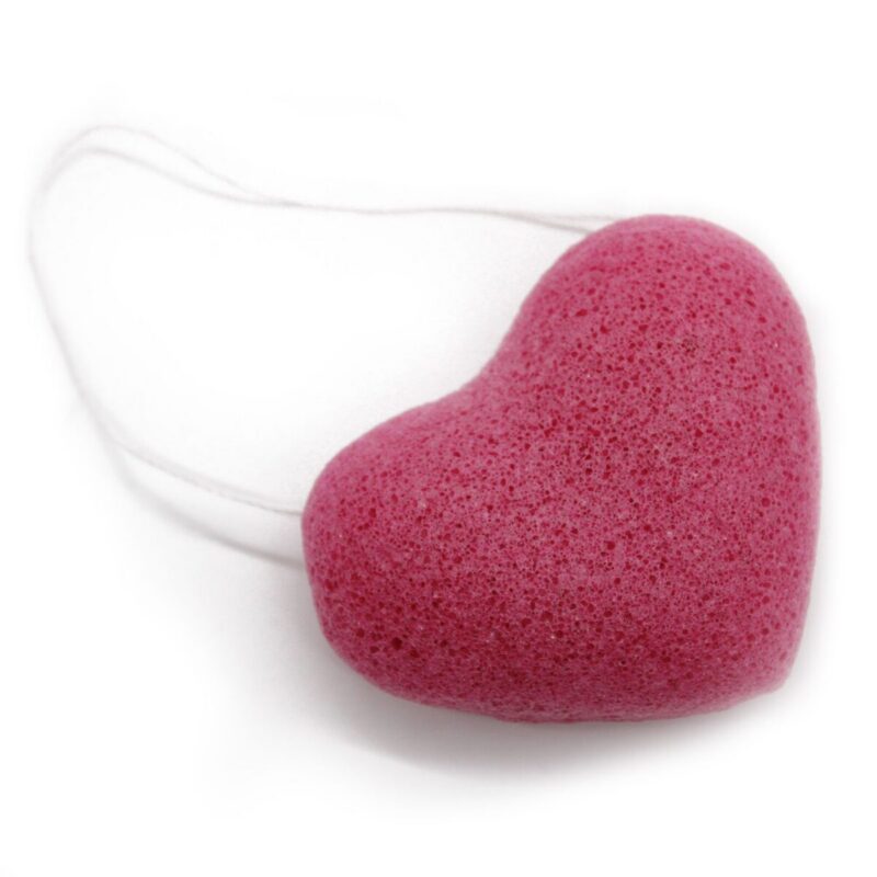 KONG-04 (1) Konjac-Schwamm Herz – Konjac-Herzschwamm – Rose | Mona und Meer