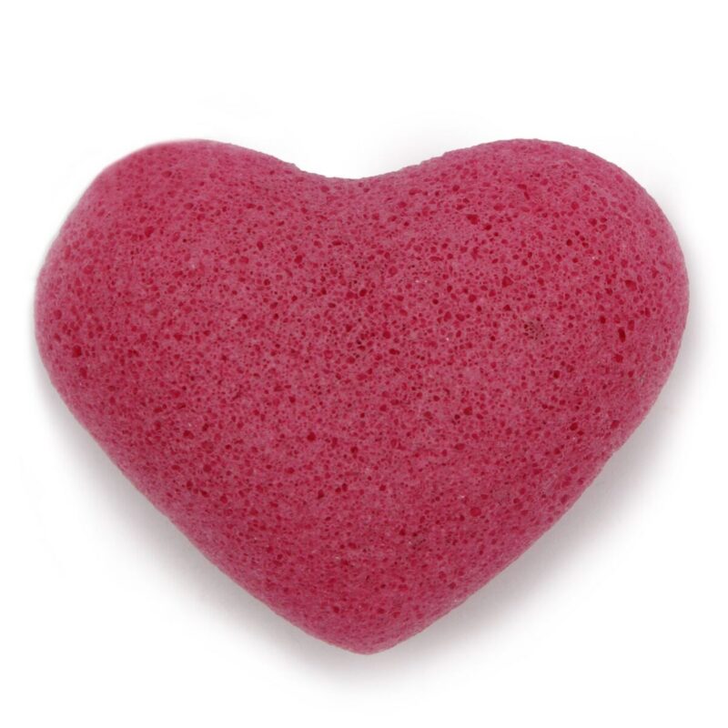 KONG-04 Konjac-Schwamm Herz – Konjac-Herzschwamm – Rose | Mona und Meer