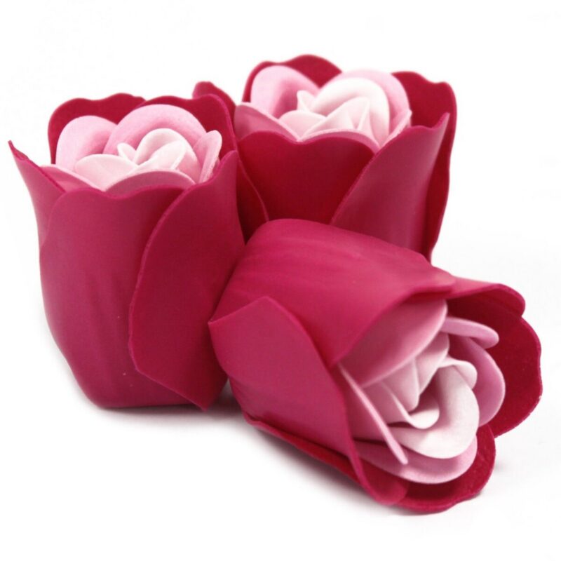 LSF-14 (1) Seifenblumen Rosa Rosen – 3 Seifenblumen Herz-Box – Rosa Rosen | Mona und Meer