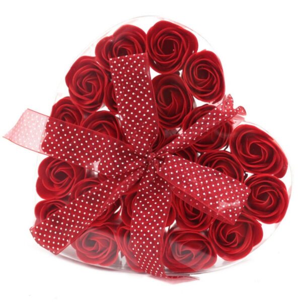 Seifenblumen Rote Rosen – 24 Seifenblumen Herz-Box – Rote Rosen | Mona und Meer
