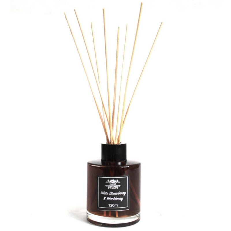 RDHF-01 Reed Diffuser Weiße Erdbeere – Reed Diffuser 120ml – Weiße Erdbeere & Brombeere | Mona und Meer