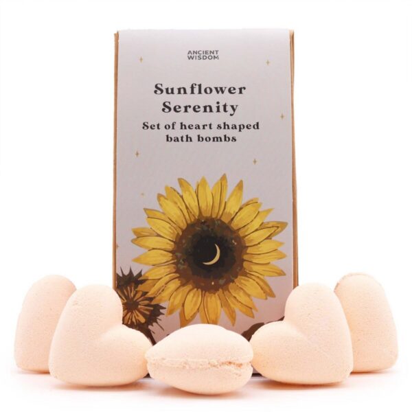 Bad-Geschenkset im Herz-Karton – Sonnenblumen-Gelassenheit – Geschenksets | Mona und Meer