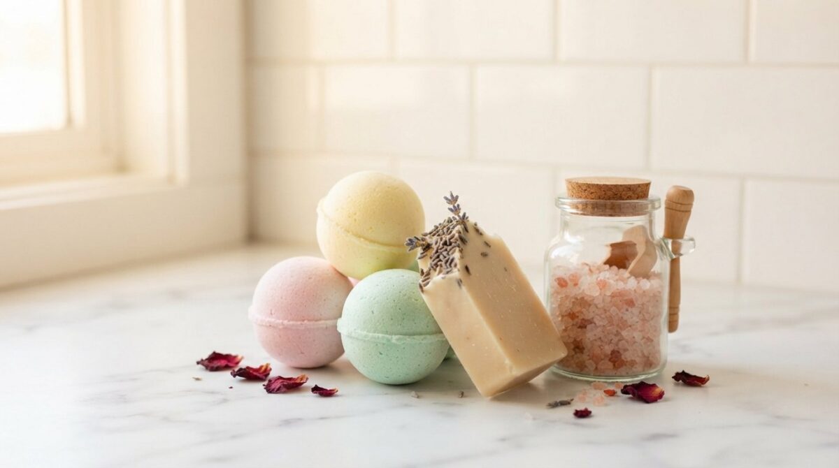 Baden & Duschen – Badebomben, Naturseifen und Badesalze