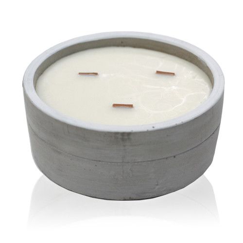 Sojakerze Steinguss Patchouli – Große Sojakerze im Steinguss-Tiegel – Patchouli & Dunkler Amber | Mona und Meer