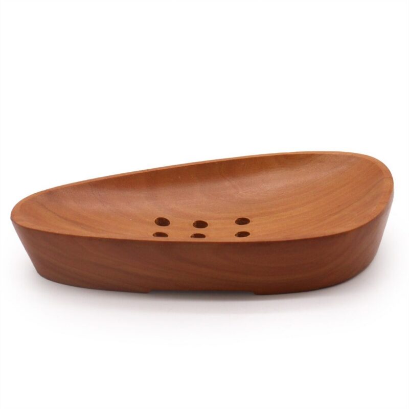 MSD-05 Mahagoni-Seifenhalter – Kieselform | Mona und Meer