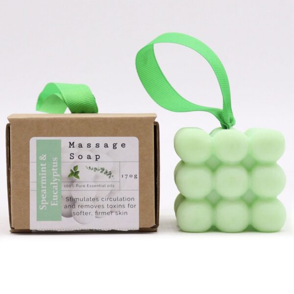 Massageseife Minze Eukalyptus – Massageseife im Geschenkkarton – Minze & Eukalyptus | Mona und Meer