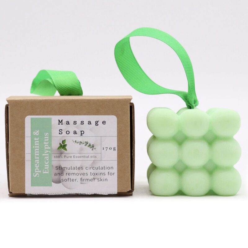 MSPS-01 Massageseife Minze Eukalyptus – Massageseife im Geschenkkarton – Minze & Eukalyptus | Mona und Meer