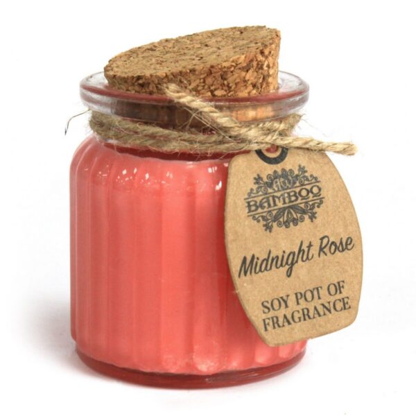 sojakerze im glas-töpfchen – mitternachtsrose – Sojakerze im Glas-Töpfchen – Mitternachtsrose, 120g | Mona und Meer