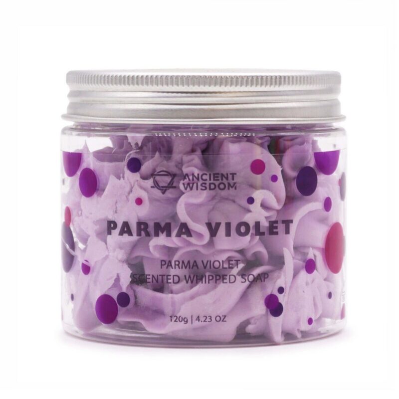 WCS-02 whipped soap parma violet – Whipped Soap Parma Violet – Sahne-Seife, 120g | Mona und Meer